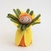 Easter Flower child, Felt Daffodil Child, Miniature Doll or Ornament