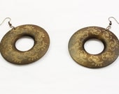 Wooden Circular Earrings