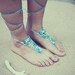 Handmade Crochet Barefoot Sandals,Hippie Foot Thongs, Bridal, Bridesmaids, Summer, Beach, Lace up Sandals, Festival, Gladiators, Bohemian