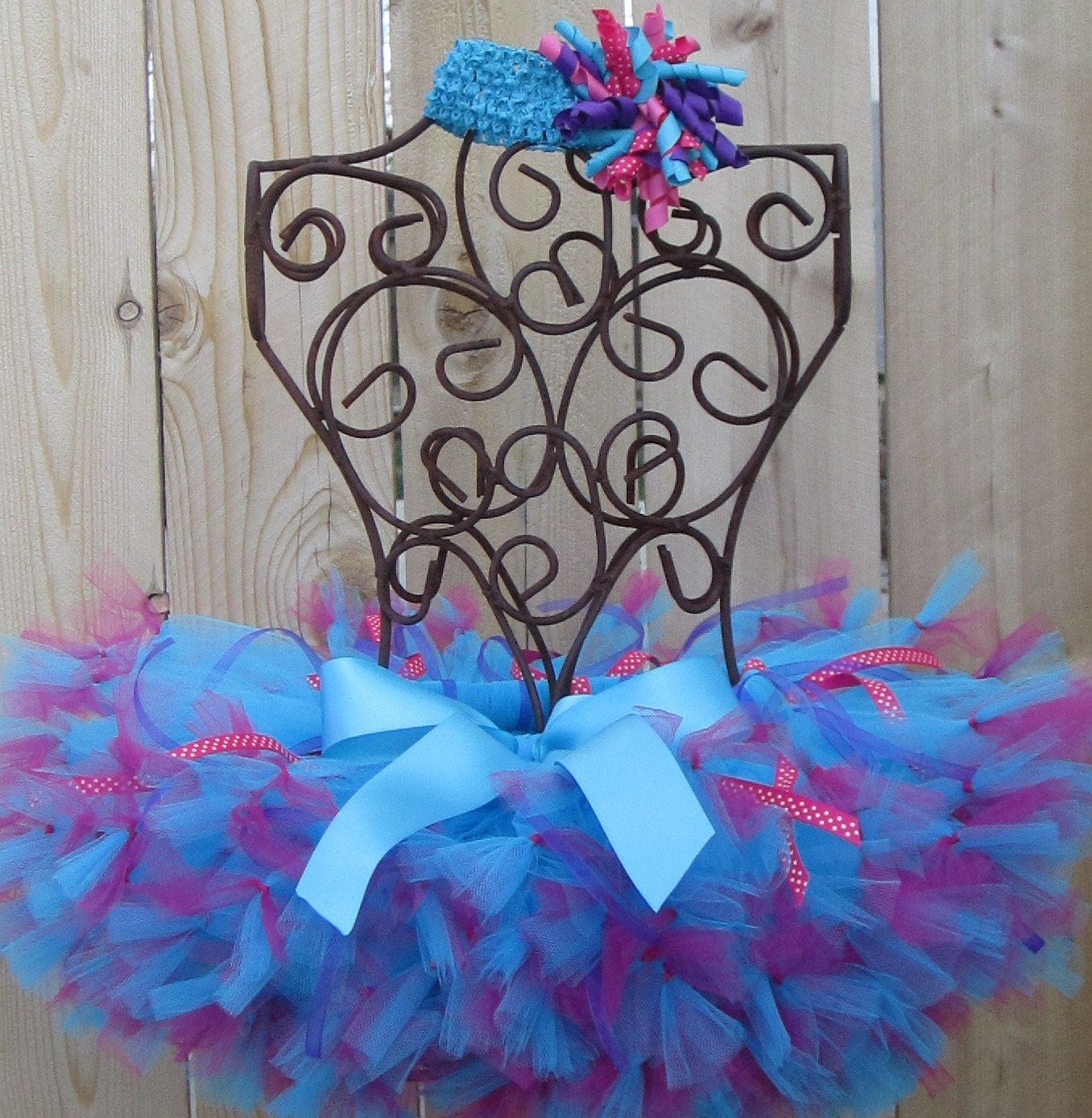 ABBY CADABBY INSPIRED Ribbon Tutu Petti with Matching Free Korker Headband - Sizes Newborn to 5T