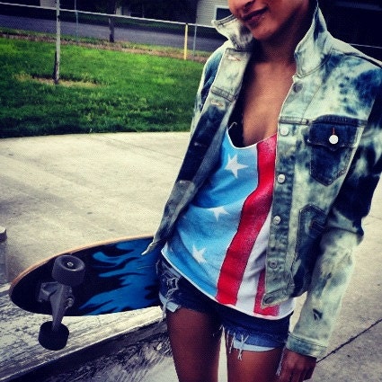 American Flag Rockstar Tank