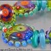 MICHOU - Lampwork Beads - Knotted, handmade glass bead bracelet - "You've Got the Love"