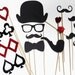 Photobooth Props - 16 Piece Set - Photo Party Props On a Stick - Wedding / Birthday Photo Booth DEUCES UP