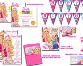 Barbie Princess Charm School Birthday Package Pick any 5 Digital Print as many as you need