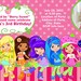 Strawberry Shortcake Invitation Digital File 4X6 or 5X7