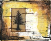 Tolerance Tree - art journal page - mixed media collage - 12" x 9" print