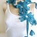FREE SHIPPING, Crochet Scarf / Green Flower Scarf / Handmade in Turkey / Spring Fashion Shawl