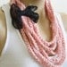 Crochet Necklace / Pink Necklace / Spring Summer Collection / Knitted Necklace