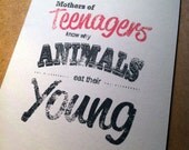 Handmade Typographical Mother's Day/ Birthday Greeting Card