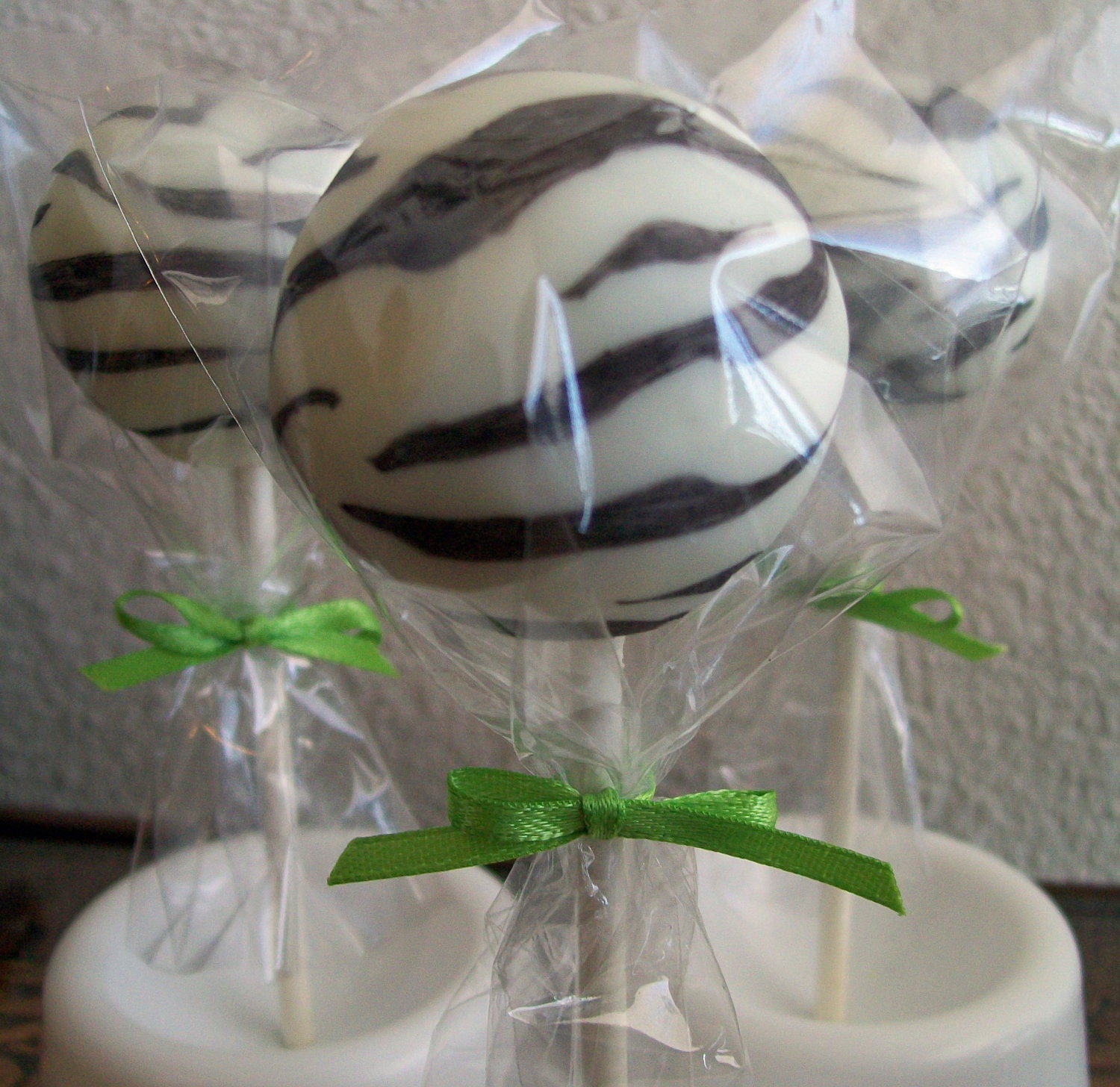 Zebra Stripe Cake Pops - 12 individually wrapped cake pops