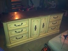 Red Dresser / Shabby Chic /Custom Paint order for Jenny