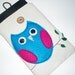 Owl Kindle Sleeve, Kindle fire sleeve cover, nook cover, ereader sleeve.google nexus 7 case