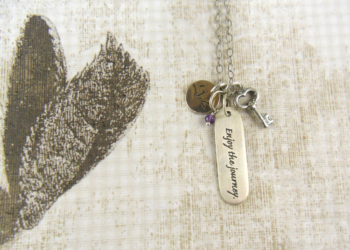Travel Necklace, Poetry Jewelry, Inspirational, College Grad Gift, Enjoy the ... Travel Necklace, Poetry Jewelry, Inspirational, College Grad Gift, Enjoy the ...