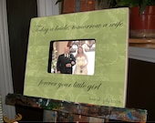 Personalized Picture Frame Custom Wedding Gift 12x10 Anniversary Gift Bridal Shower Gift Wedding Vows Quote Song Verse Guest Book