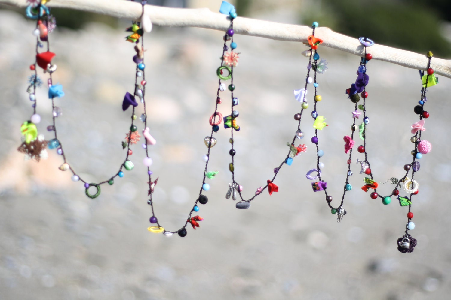 Gypsy Style Handmade Long Croched Necklace