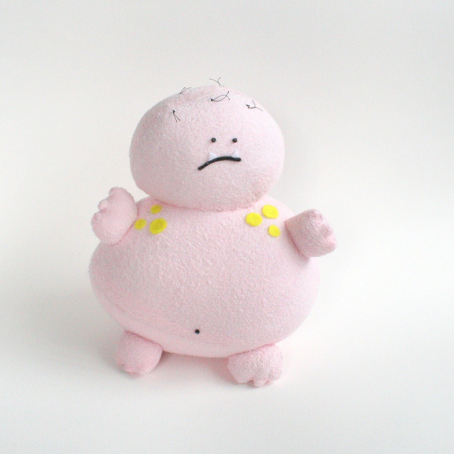 Plush Monster Doll Pink Kids Toy Cute Baby