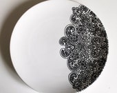 Illustrated Lace side plate