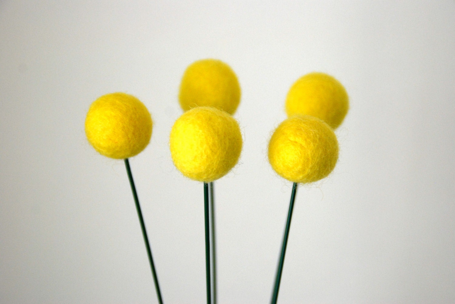 Billy Ball Flowers/ Set of 6, 18 inches / Felt Balls- Choose your colors