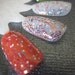 Orange and White Glitter Mix Polish- Riverside Drive