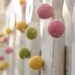Felt Wedding Garland Decoration Decorating Spring Romantic Country Bohemian Bride Pastel Pink Yellow green banner Barn Cake Table Photo Prop