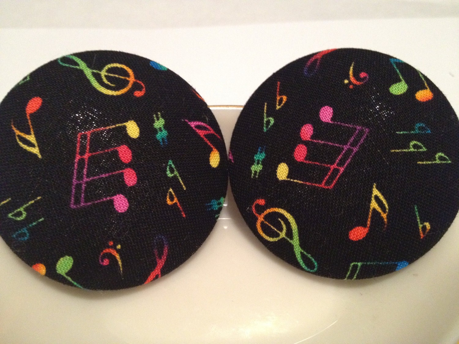 Extra Oversize Button Earring- Music Overload