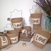 Rustic Wedding Favor Bag, Party Favor, Bridal Shower, Barn Wedding