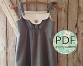 Annie - Vintage Style Girl's Dress Pattern PDF Tutorial, Girl's Sewing pattern Easy Sew sizes 12m thru 8 included
