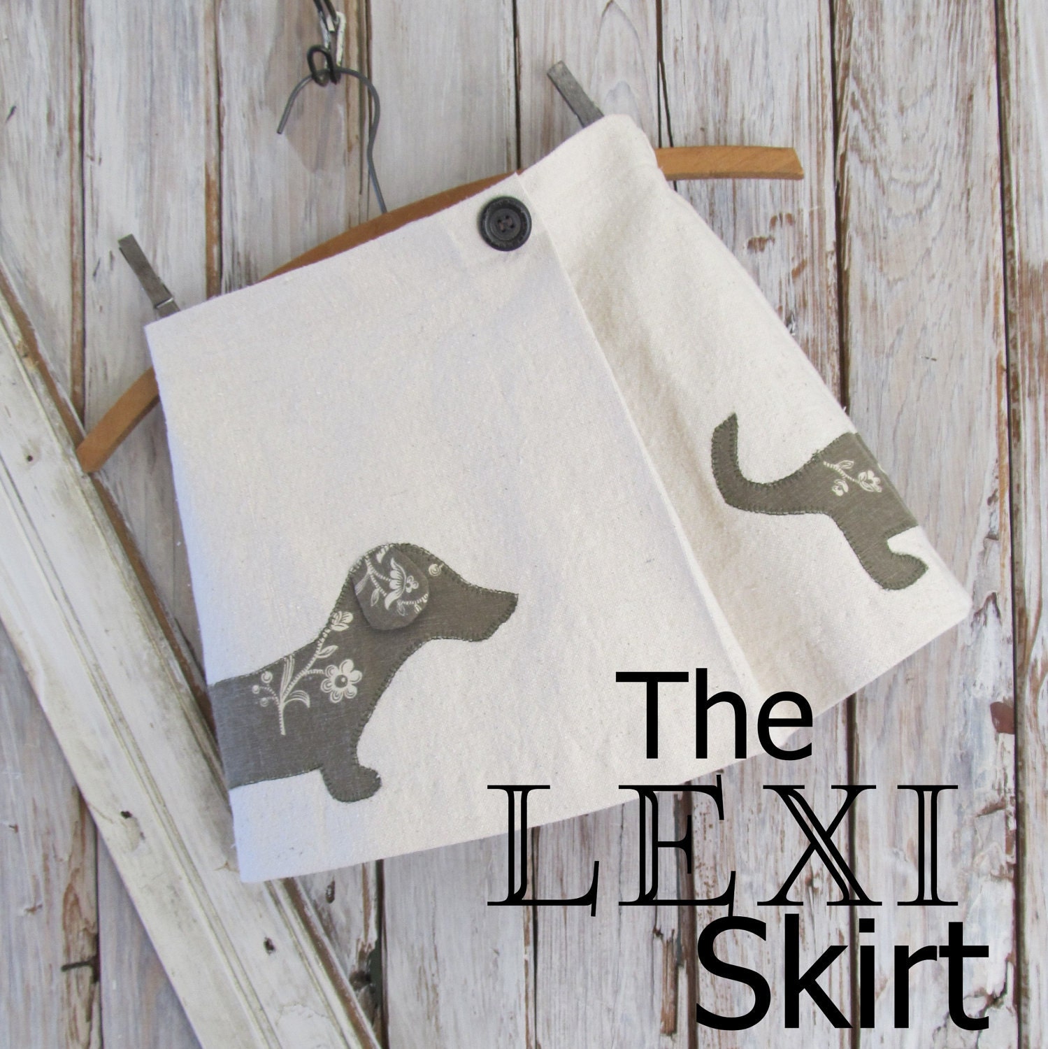Lexi - Girl's Applique Skirt Pattern PDF. Girl Sewing Pattern. PDF Pattern. Toddler Pattern. Sizes 1-8