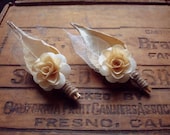 Birch Flower Pod boutonniere