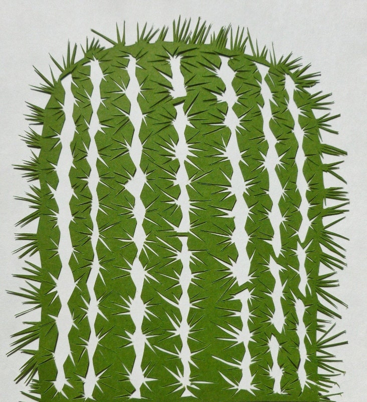 Papercut Cactus - Original Artwork