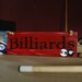 Billiards wood sign