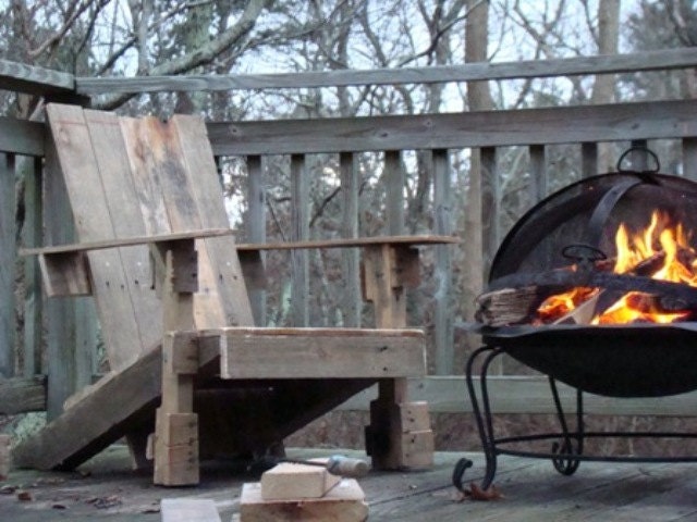 Rustic Patio or Fire Pit Adirondack Chair