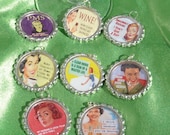Retro Wine Glass Charms