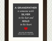 Father's Day Gift for Grandfather - Personalized Quote for father, dad, granddad, grandfather, grandpa with a special quote
