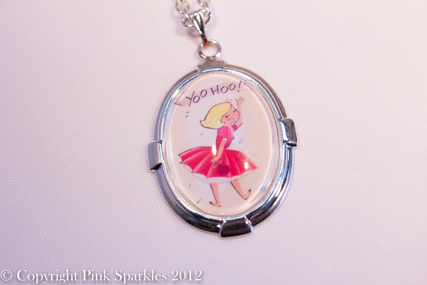 Vintage Style Yoo Hoo Pendant Necklace