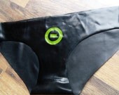 Type O Negative black green rubber latex hip briefs / knickers / hotpants by Mortiis.M