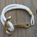 Rope Brass Anchor Bracelet