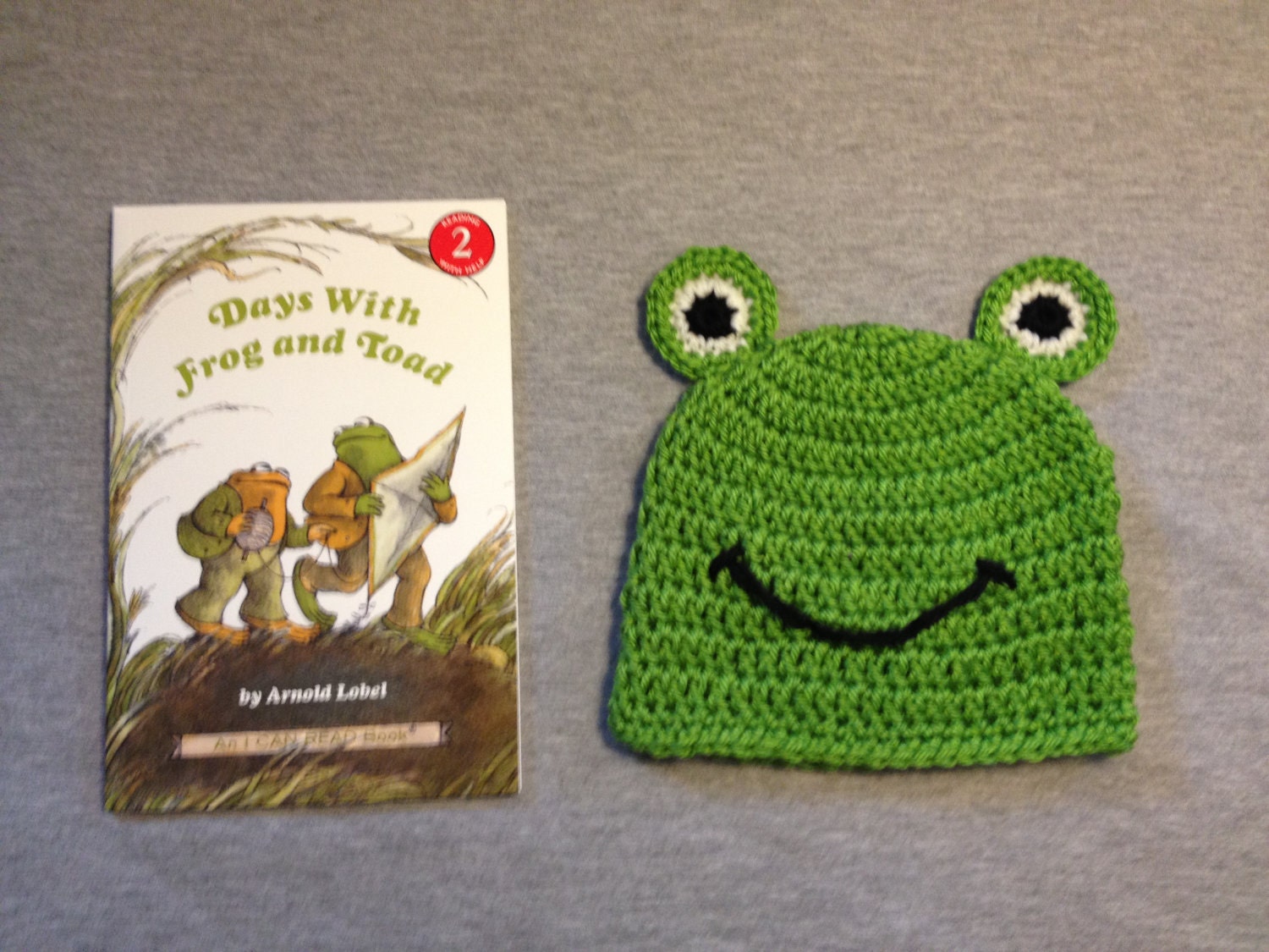 Frog Hat and Book gift set for kids, toddlers, and babies, Frog and Toad gift set, baby shower gift, kid's birthday gift