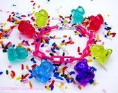 Rainbow gummy Gummi Bears Acrylic Charm bracelet