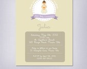 Personalized First Holy Communion Printable Invitation - Little Girl