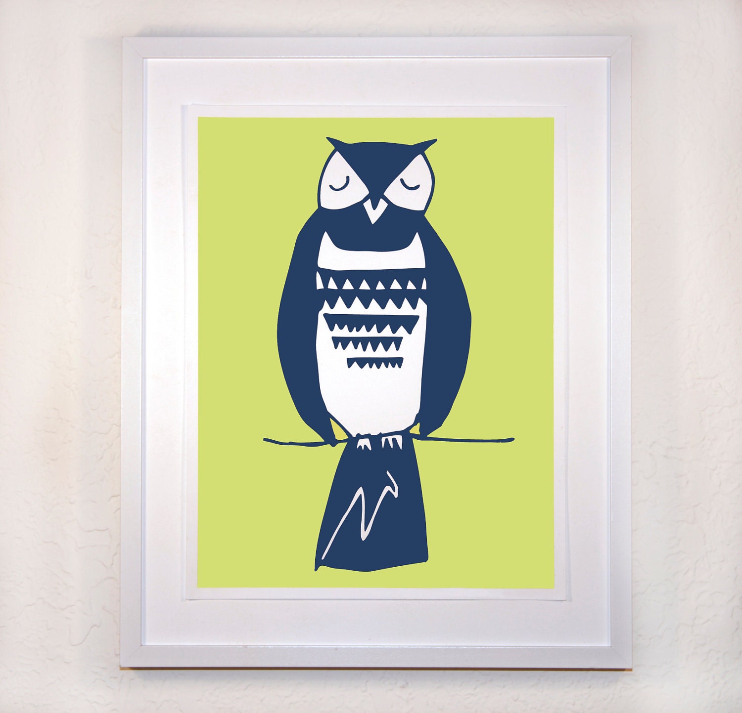 Owl    2 Color Limited Edition Screen Print