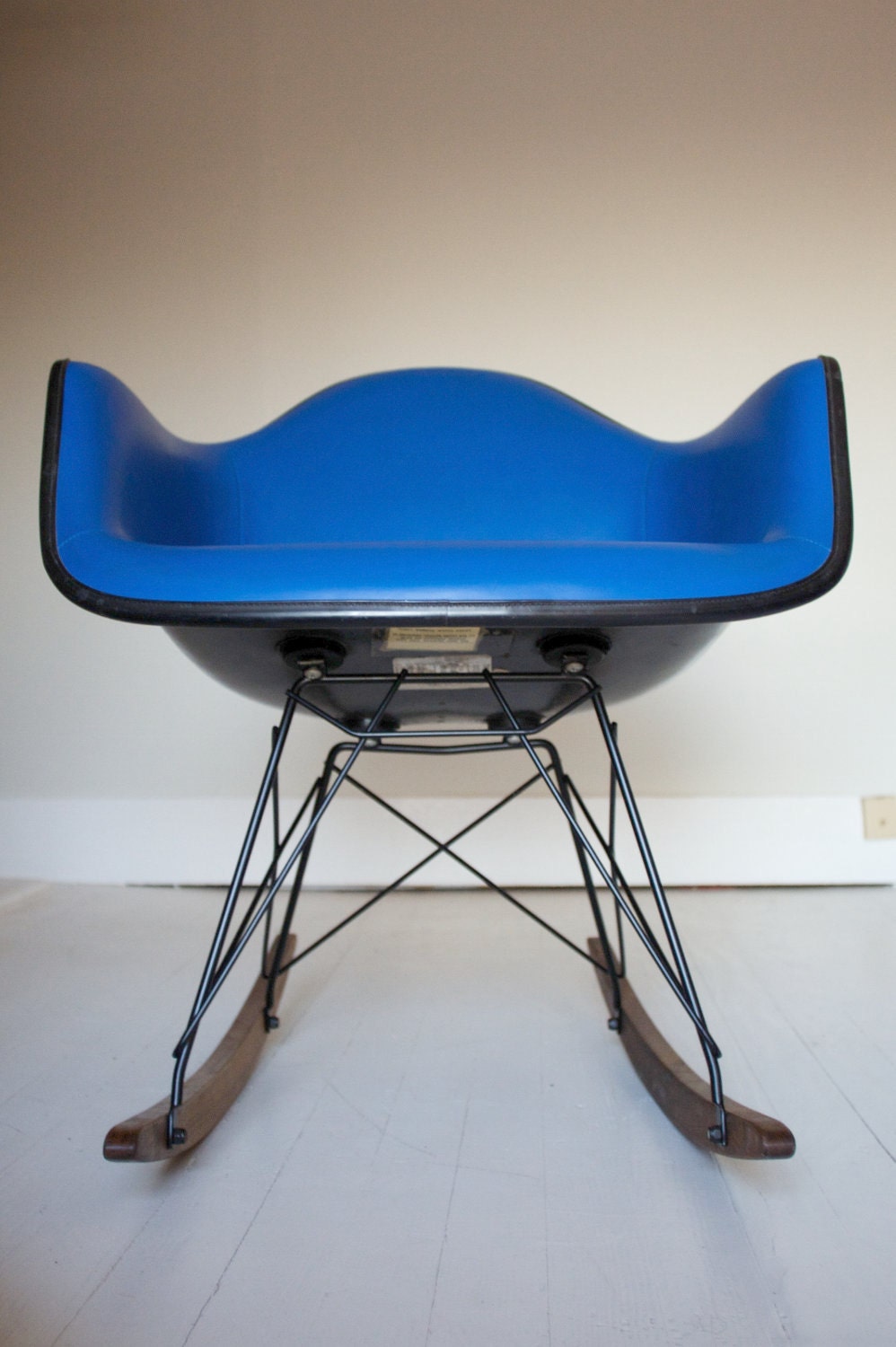 Eames for Herman Miller Fiberglass Rocker Royal Blue Naugahyde RAR-1