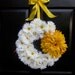 White and Yellow Daisy Wreath