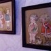 Dolly Dingle Paper Dolls.1916. Two Framed Pairs. Original Magazine Cutouts.