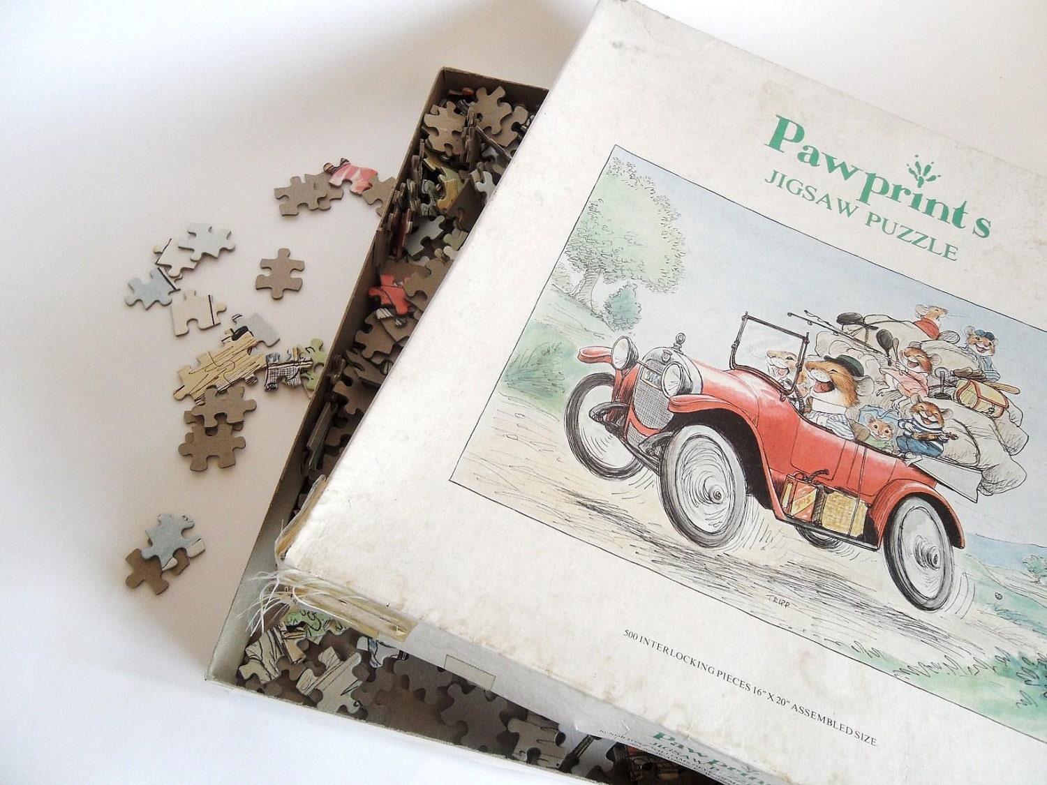 1977 Pawprints Jigsaw Puzzle 500 Piece - Wallace Tripp, Illustrator