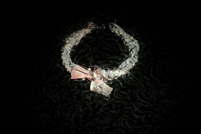 recycled silk satin bracelet beautiful coloring shabby chic