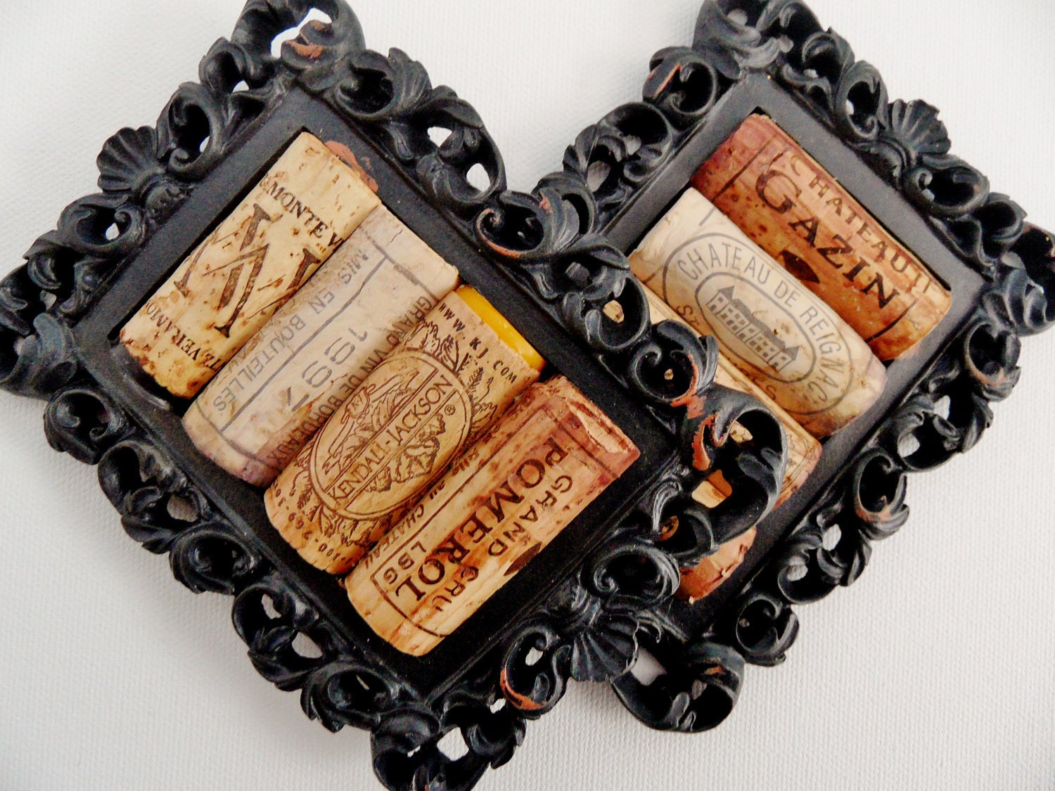 2 Black Rustic Cork Coasters (Set of 2)