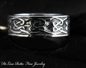 Recycled Silver Celtic Ring Wedding Band