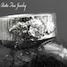 Recycled Fine Silver Diamond Alternative Rose Wood Engagement Ring