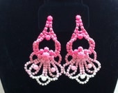Handpainted Neon Rhinestone Earring